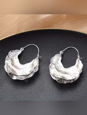 Vintage Drop Hoop Earrings